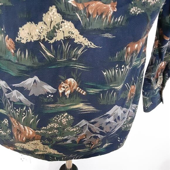 Mo Betta Western Shirt Suede Collar Bear Mountain Button Up Shirt Garth Brooks - Picture 5 of 9